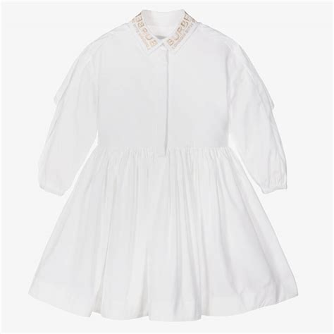 cream cotton burberry dress|burberry girls white cotton shirt dress.